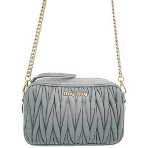 Miu Miu Matelasse Chain Shoulder Bag Black